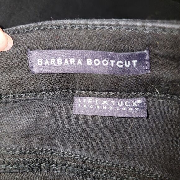 Nydj Barbara Bootcut Black Denim Jeans Size 14 - Picture 5 of 7